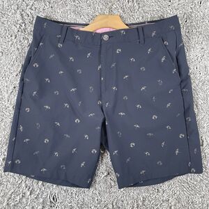 Puma Arnold Palmer Shorts Men's 36 Navy Blue Umbrella Print Golf Stretch AOP
